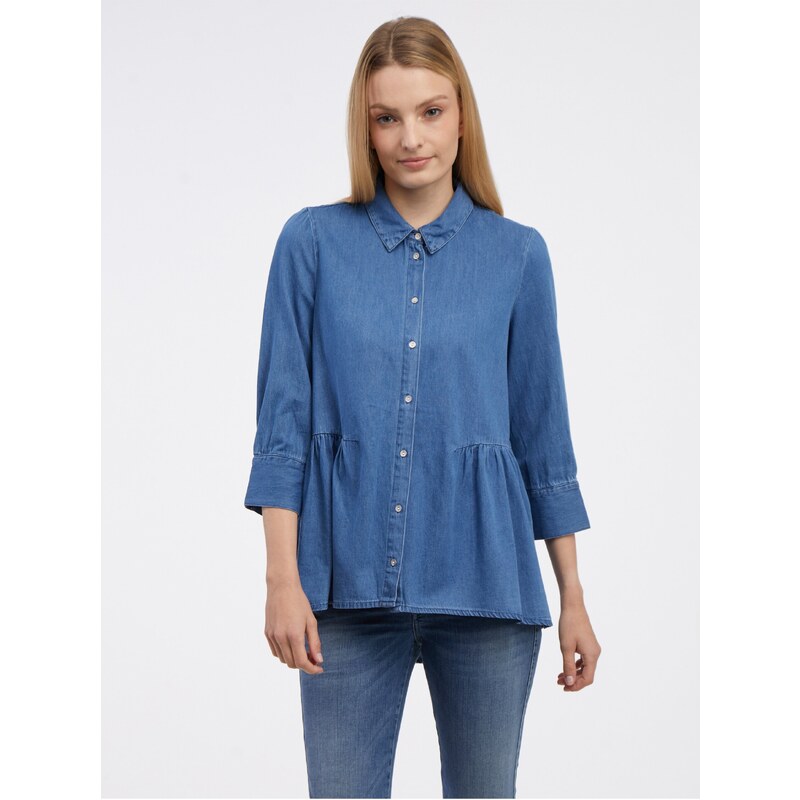 Modrá dámská džínová košile ONLY New Canberra - Dámské