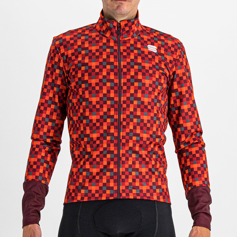 Sportful PIXEL cyklistická bunda, tmavě červená