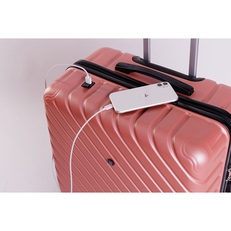 Cestovní kufr BERTOO Roma - růžový L