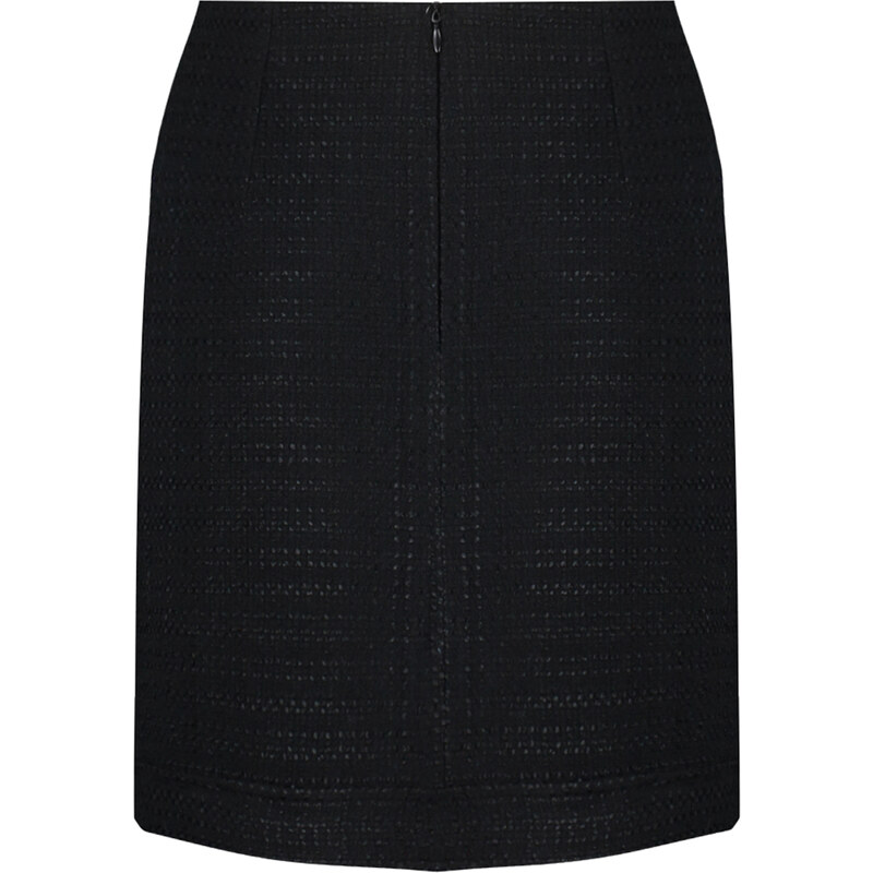 Trendyol Black Basic Tweed Fabric Mini Woven Skirt