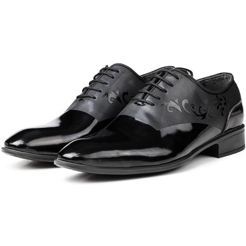 Ducavelli Tuxedo Genuine Leather Men's Classic Shoes Black