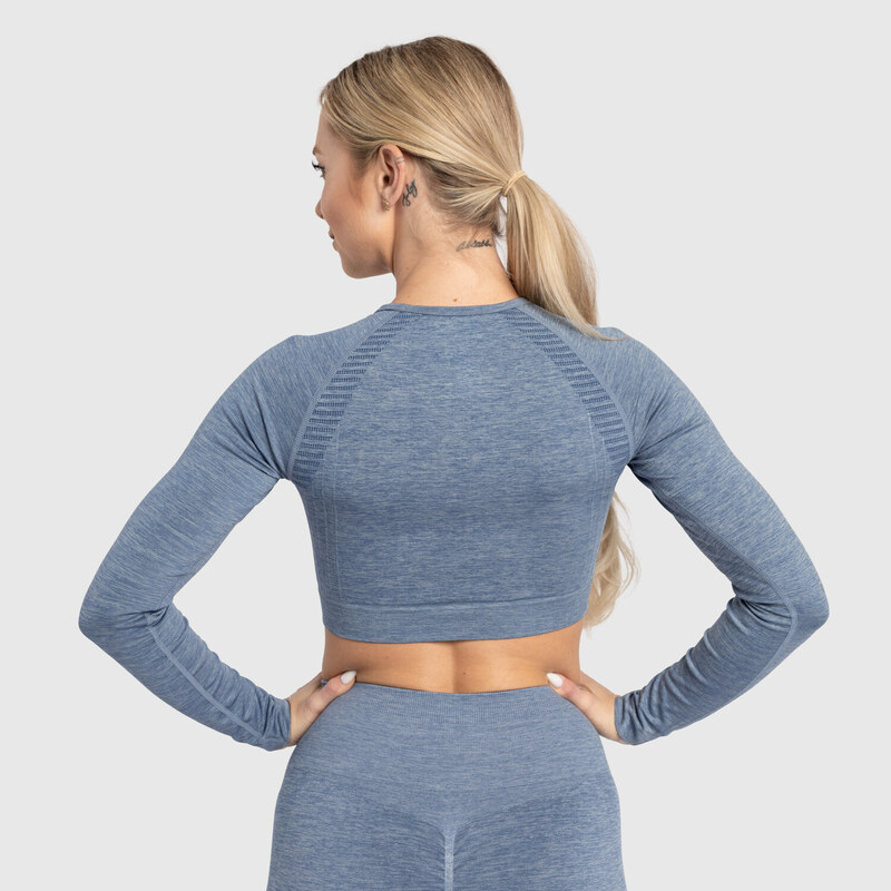 Dámský sportovní crop top Iron Aesthetics Solid, modrý