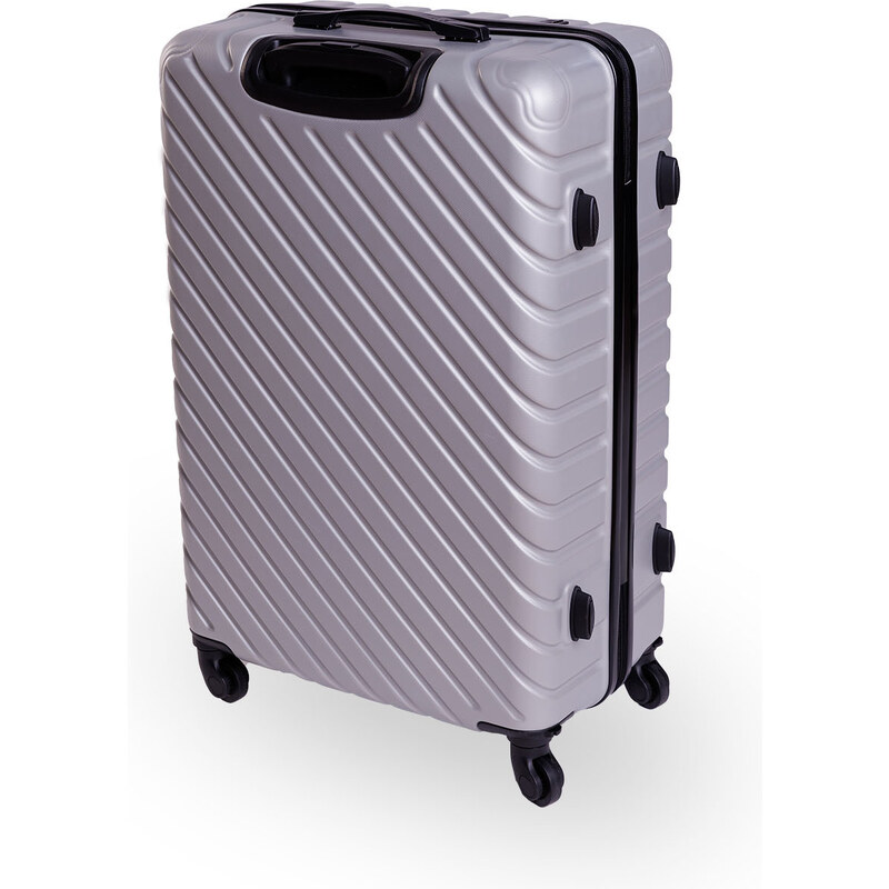 Cestovní kufr BERTOO Roma - stříbrný XL