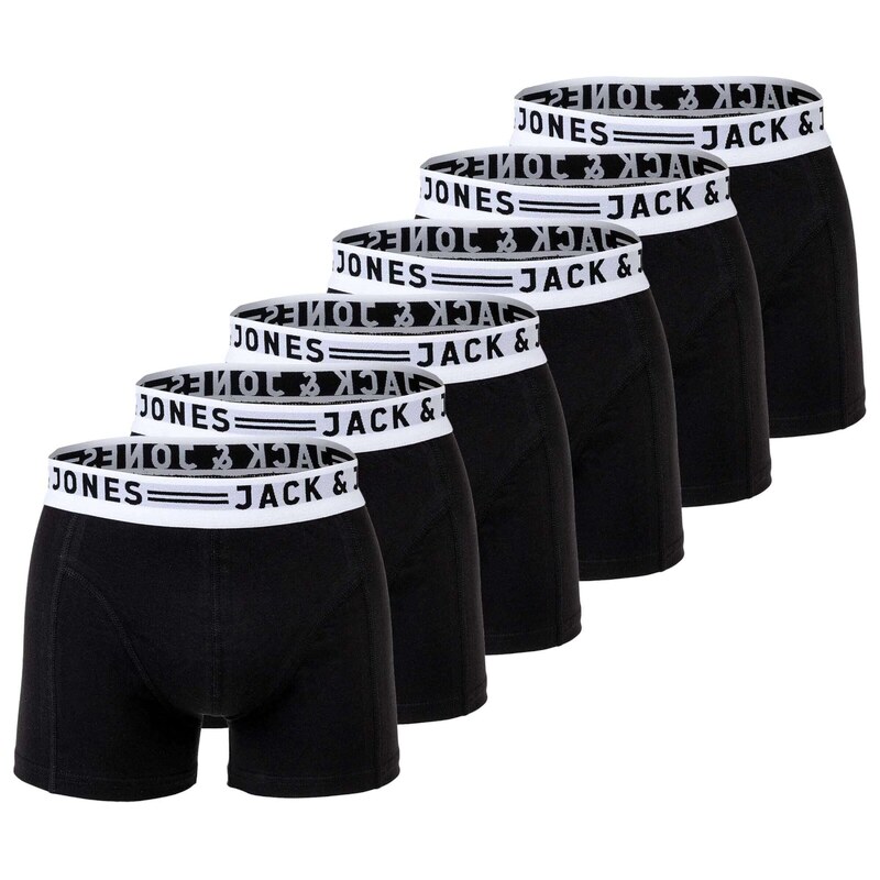 JACK & JONES Boxerky černá / bílá