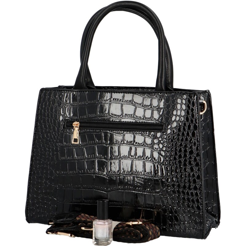 MaxFly Luxusní dámská koženková kabelka do ruky Sierra, černá