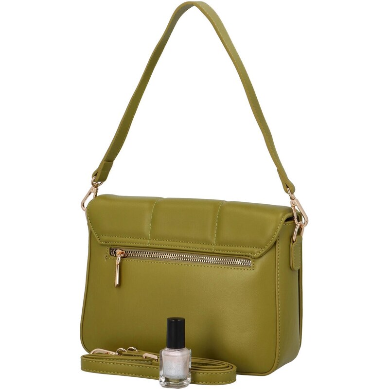DIANA & CO Módní dámská malá kabelka na rameno s prošíváním Azalea, avokádová zelená