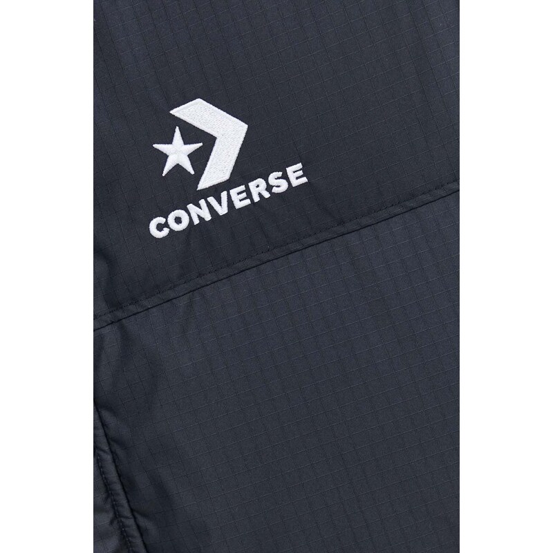 Péřová bunda Converse pánská, černá barva, zimní