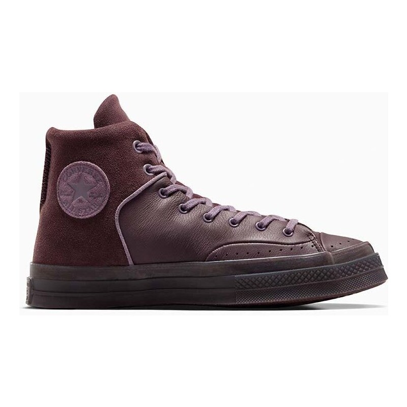 Kožené kecky Converse Chuck 70 Marquis hnědá barva, A05619C