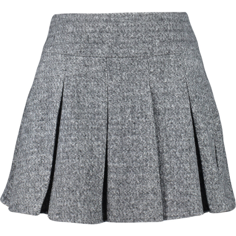 Trendyol Gray Premium Quality Pleated Mini Woven Skirt