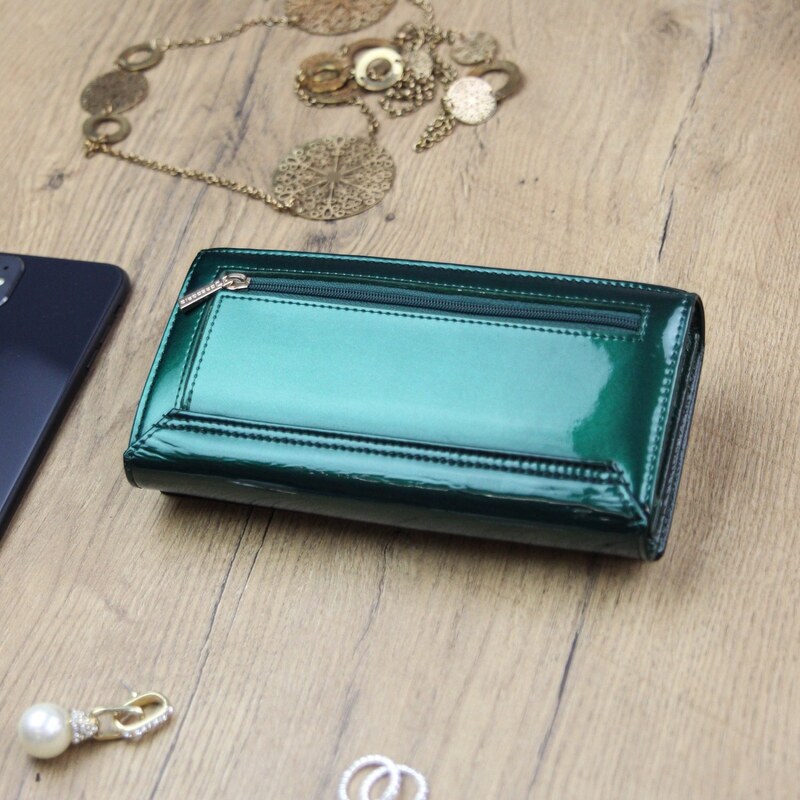 Dámská kožená peněženka zelená - Gregorio Gluliana zelená