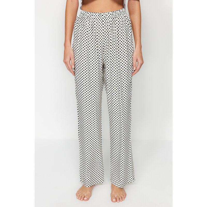 Trendyol 2-Pack Polka Dot Patterned Viscose Woven Pajama Bottoms