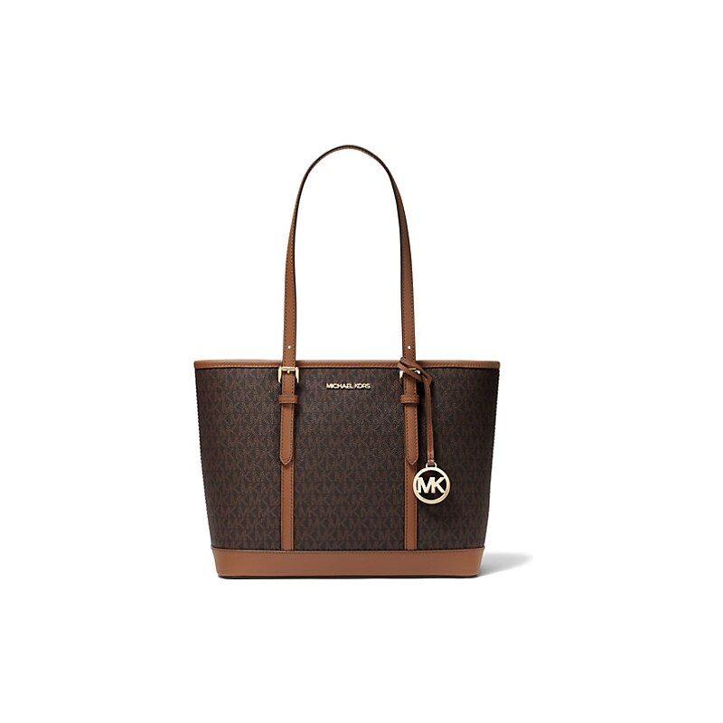 Michael Kors jet set travel small logo kabelka hnědá