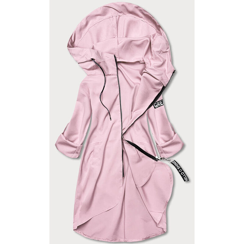 S'WEST Tenký asymetrický dámský přehoz přes oblečení ve špinavě růžové barvě (B8117-81)