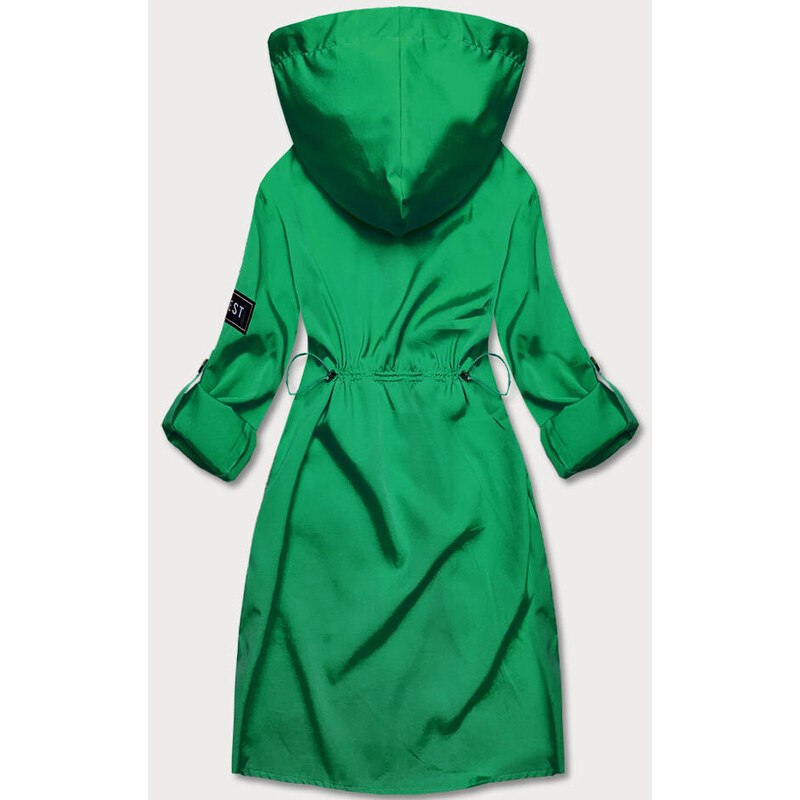 S'WEST Tenký zelený dámský přehoz přes oblečení s kapucí (B8118-82)