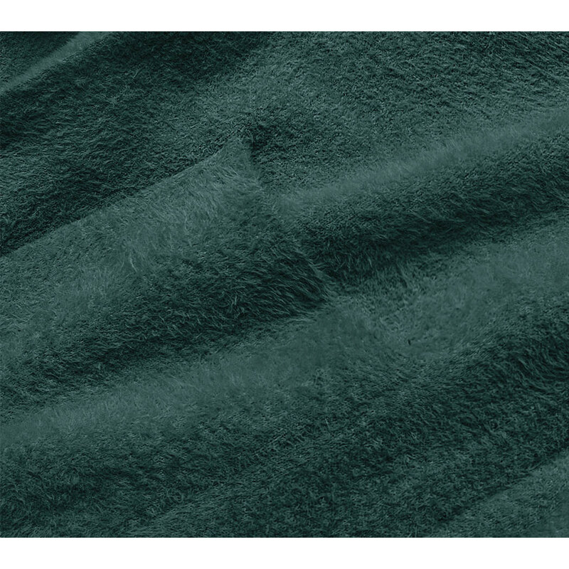 MADE IN ITALY Dlouhý vlněný přehoz přes oblečení typu alpaka v mořské barvě s kapucí (M105)