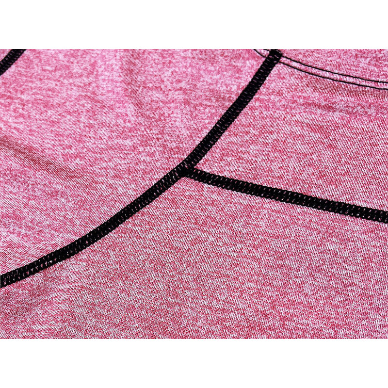 MADE IN ITALY Růžové dámské sportovní tričko T-shirt s ozdobným prošitím (A-2166)