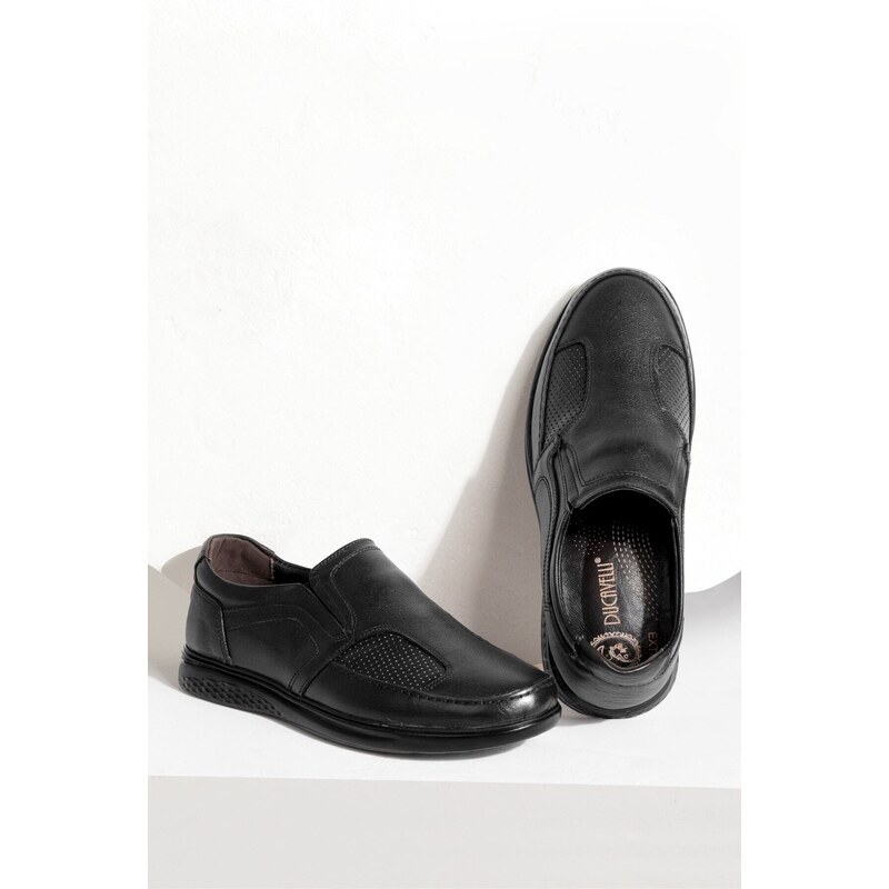 Ducavelli Lofor Genuine Leather Comfort Orthopedic Men's Casual Shoes, Dad Shoes, Orthopedic Shoes.