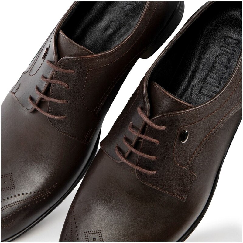 Ducavelli Taura Genuine Leather Men's Classic Shoes, Derby Classic Shoes, Lace-Up Classic Shoes.