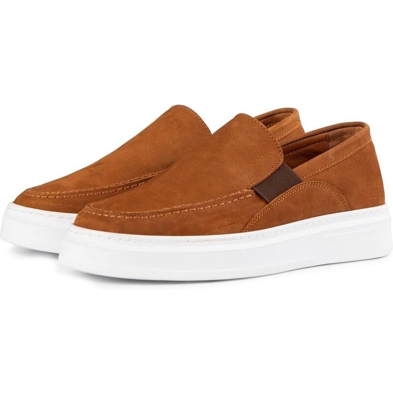 Ducavelli Menta Men's Genuine Leather Nubuck Sneakers, Loafers, Genuine Leather Sneakers, Men's Snakers.