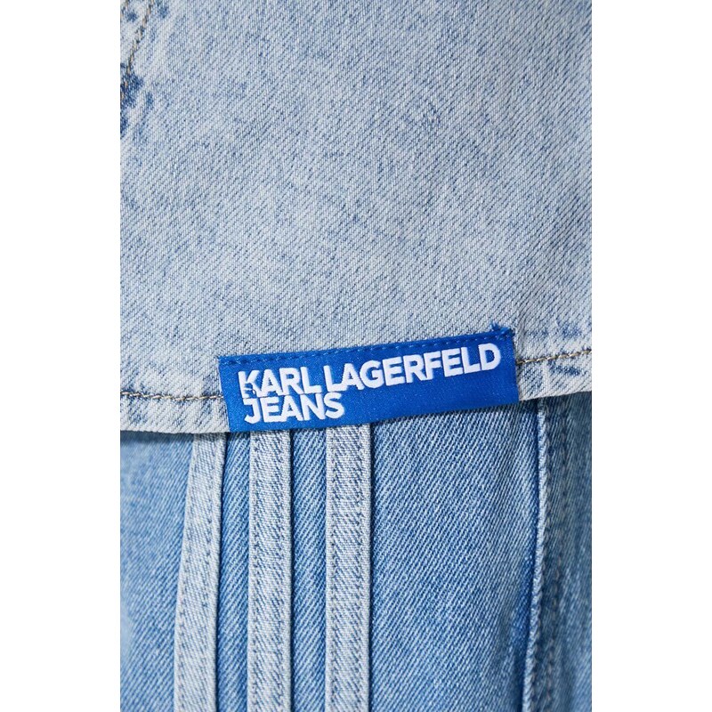 Džínová košile Karl Lagerfeld Jeans dámská, slim, s klasickým límcem