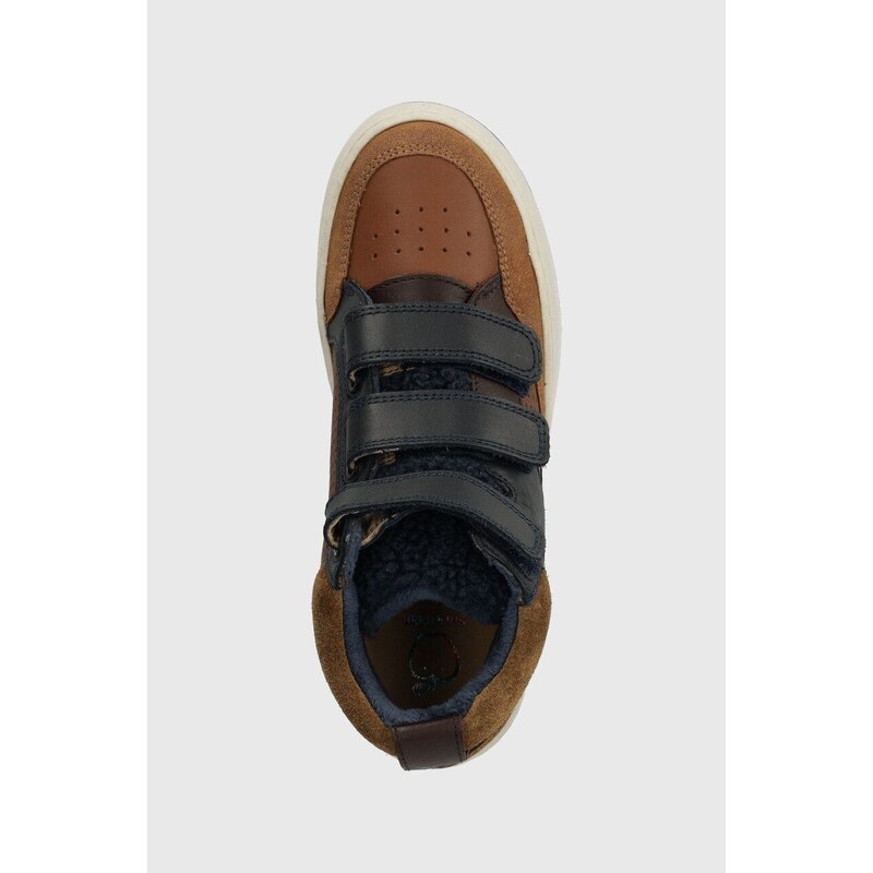 Dětské kožené sneakers boty Shoo Pom tmavomodrá barva