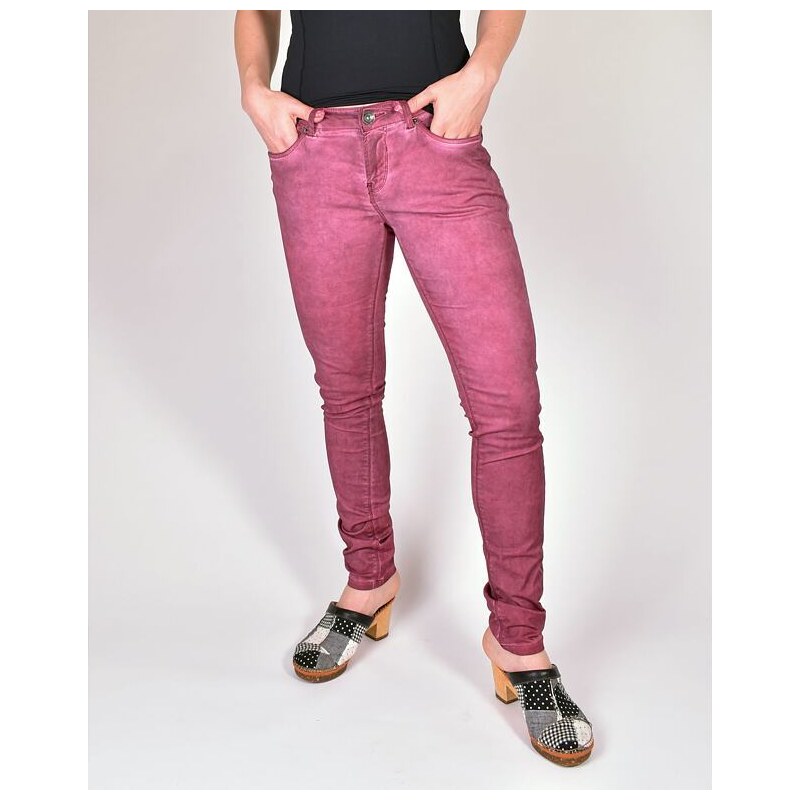 Dámské jeans GARCIA Rachelle-Slim 1952 burgundy red