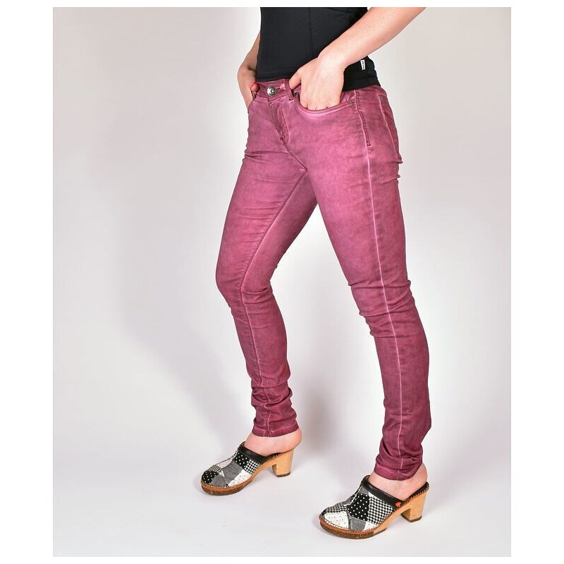 Dámské jeans GARCIA Rachelle-Slim 1952 burgundy red