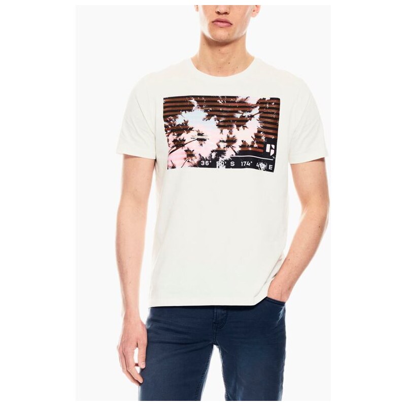 Pánské triko GARCIA T-shirt 55 Off White