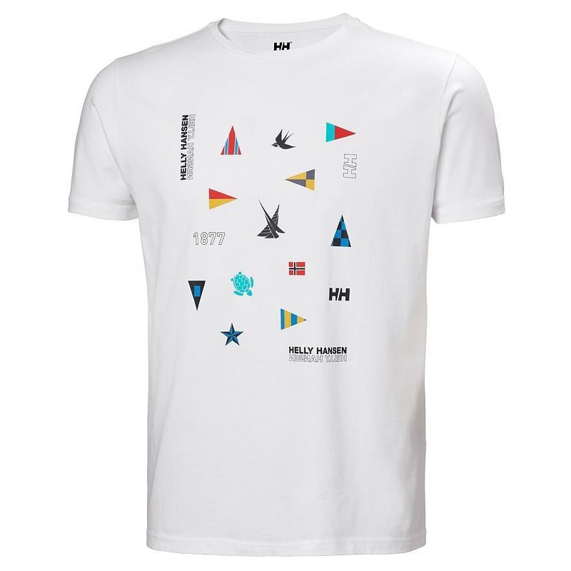 Pánské triko HELLY HANSEN SHORELINE T-SHIRT 2.0 001 WHITE