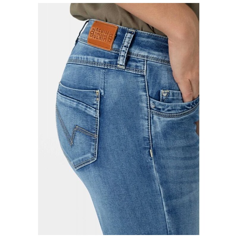 Dámské jeans TIMEZONE 17-10080-00-3014 3547 Slim NaliTZ 7/8 3547