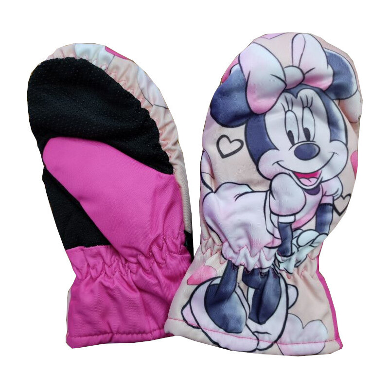 Dívčí zimní palcové rukavice Minnie 115 - růžová
