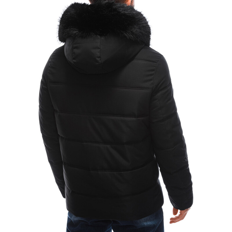 EDOTI Pánská prošívaná zimní bunda 576C - černá