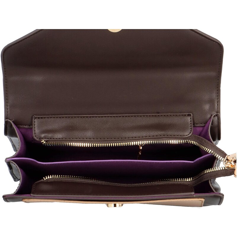 DIANA & CO Luxusní kabelka do ruky Asuka, tmavě hnědá