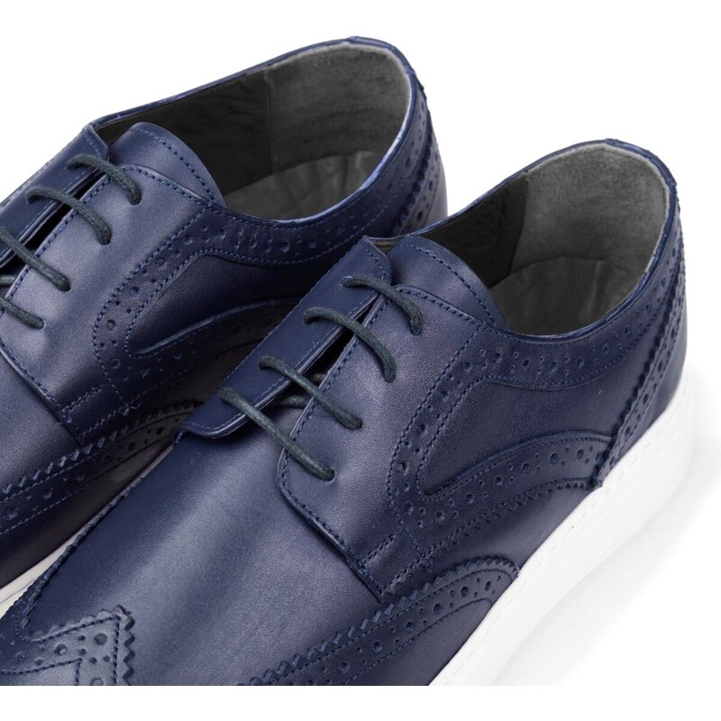 Ducavelli Night Genuine Leather Men's Casual Shoes, Summer Shoes, Lightweight Shoes, Lace-Up Leather Shoes.