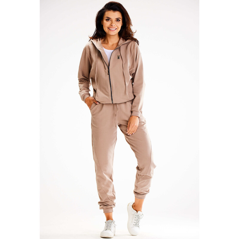 Awama Womans Hoodie A607 Latte