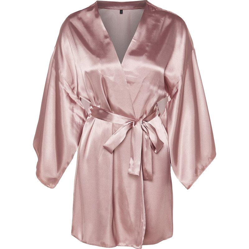 Trendyol Powder Belted Satin Woven Dressing Gown