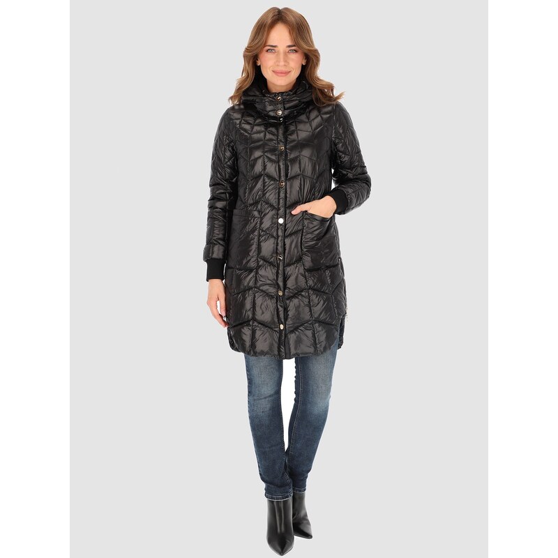 PERSO Womans Quilted womens jacket with side slits