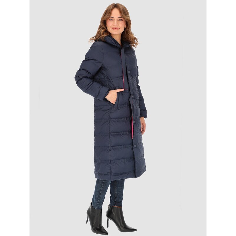 PERSO Woman's Coat BLH231010F Navy Blue