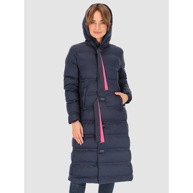 PERSO Woman's Coat BLH231010F Navy Blue