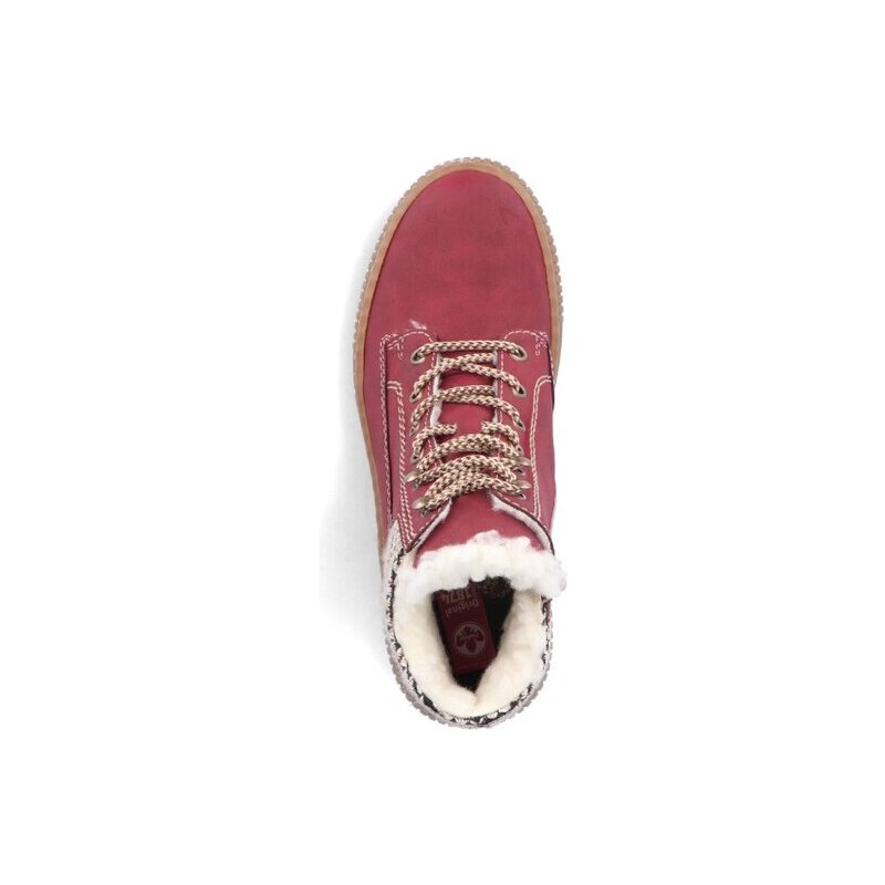 Hřejivé výrazné kotníkové boty Rieker Z6620-33 červená