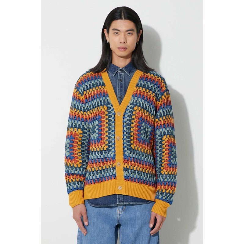 Bavlněný kardigan Corridor Sunburst Cardigan oranžová barva, SW0109