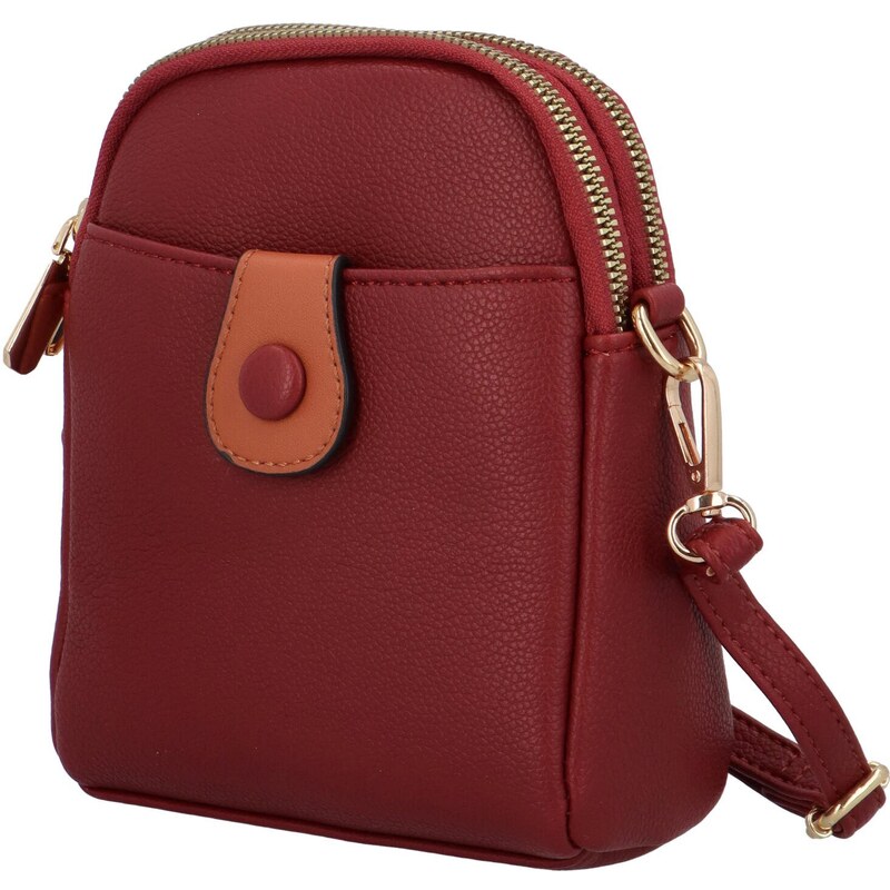 L&H Trendy malá dámská koženková kapsička Gigitta, červená
