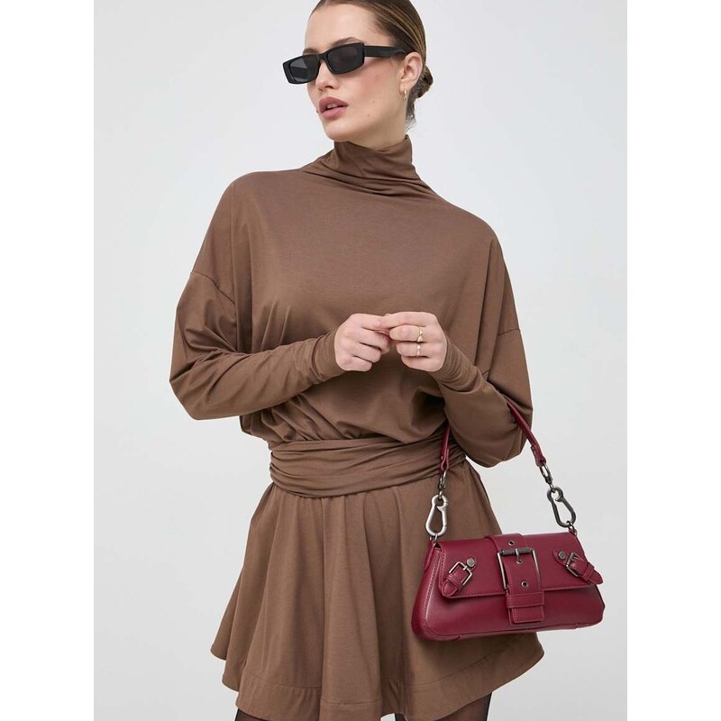 Šaty Pinko hnědá barva, mini, oversize, 102193 A1DE