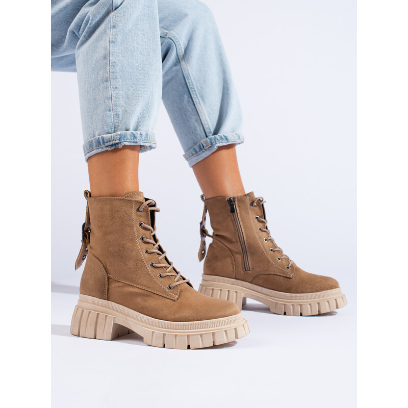 Women's suede trappers on the T.SOKOLSKI platform