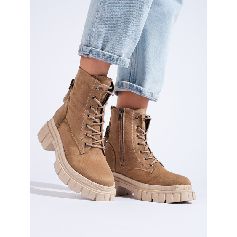 Women's suede trappers on the T.SOKOLSKI platform