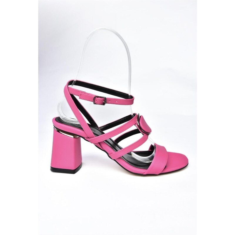 Fox Shoes P404720109 Women's Fuchsia Thick Heeled Shoes P40472010