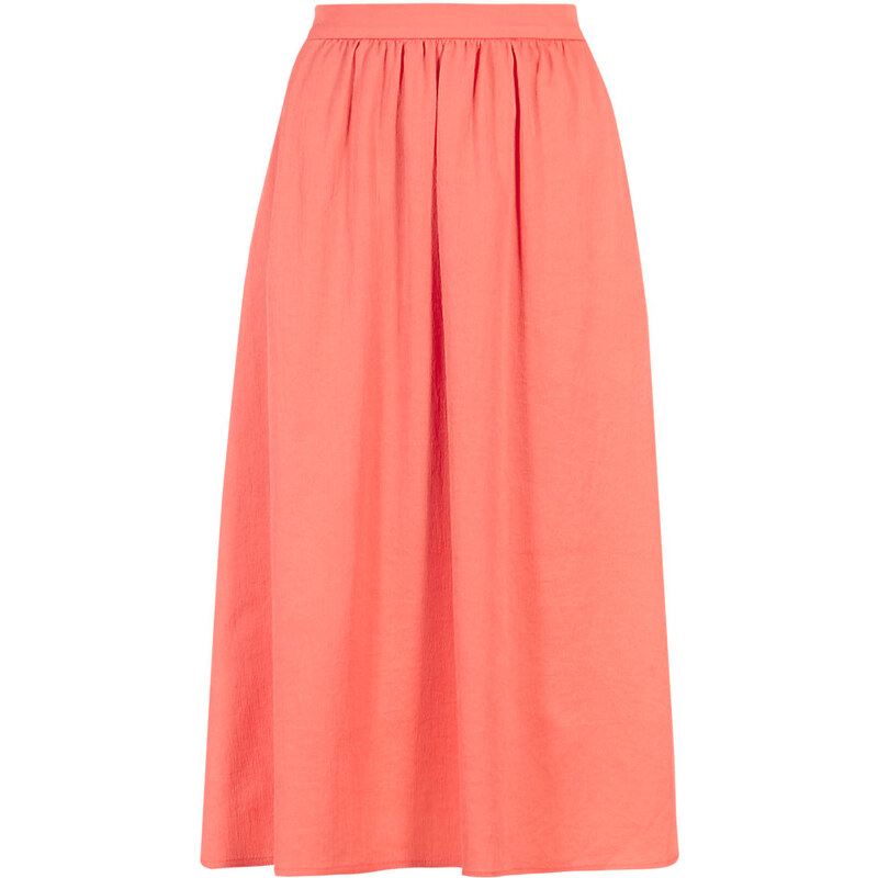 Marks and Spencer Hammered Satin Midi A-Line Skirt