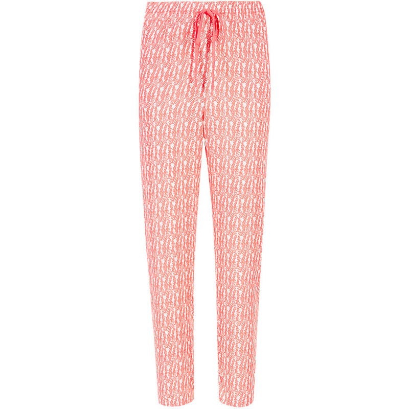 Marks and Spencer Scratch Print Tapered Leg Cropped Trousers