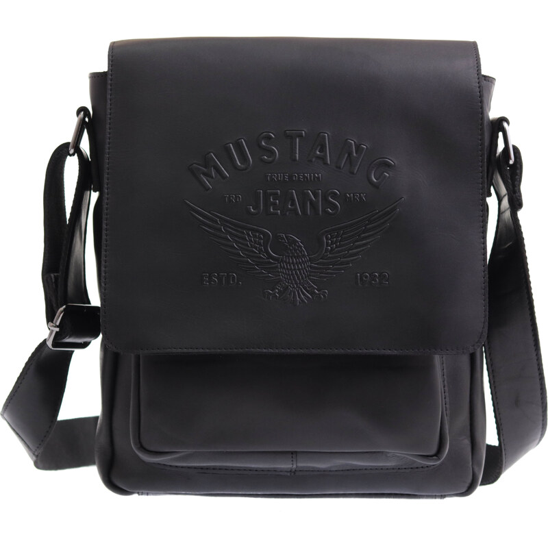 Pánská kožená taška přes rameno Mustang Torino černá