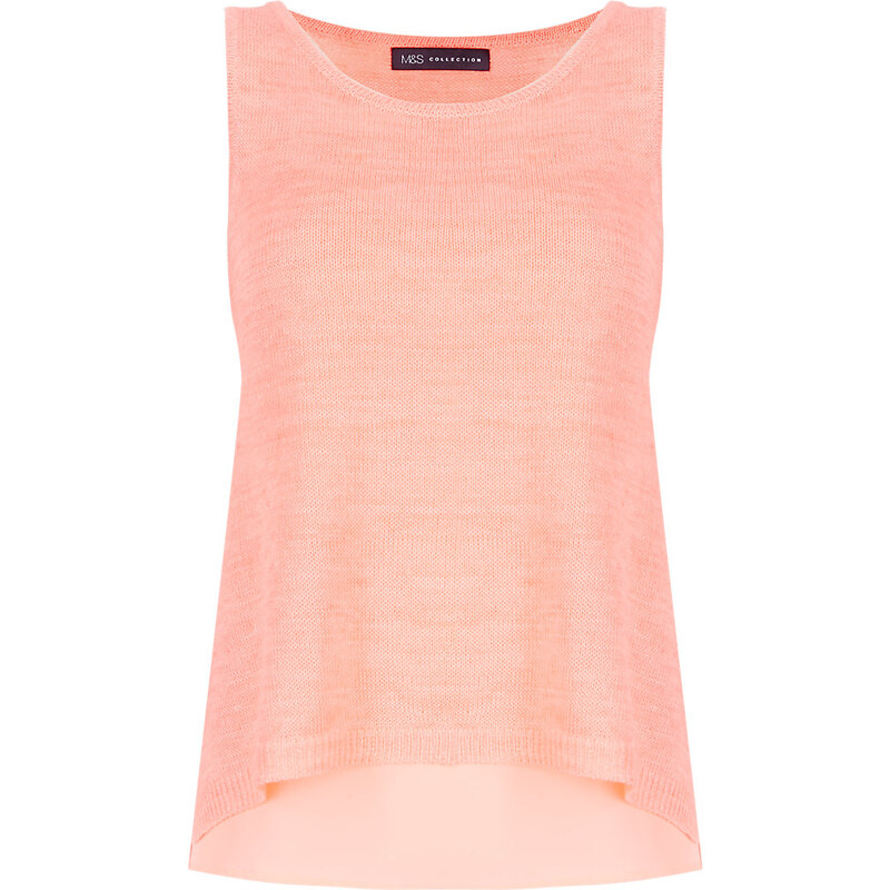 Marks and Spencer Double Layered Vest Top with Linen